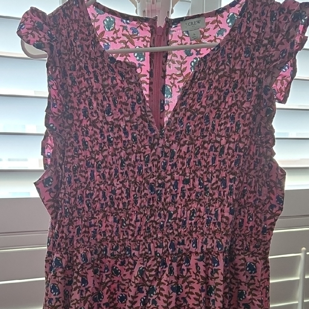 J. Crew Pink and Blue Floral Maxi Dress - Picture 4 of 6